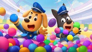 Ball Pit Makes Me Itchy  Safety Tips  Kids Cartoons  Sheriff Labrador New Episodes