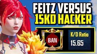 15KD HACKER WITH ALL HACKS ON VS FEITZ  PUBG Mobile