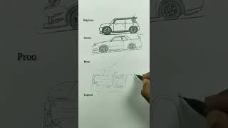 Realistic Car Drawing Tutorial  #shorts #art #drawing #viral #tutorial #car