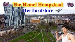 The Cinematic view of Hemel Hempstead explored by drone