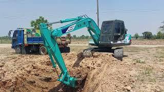 รีวิว  kobelco sk120-1 มาร์คทรี ยังไม่มีคู่ครอง  พร้อมใช้ เปิดบ่อใหม่ excavator