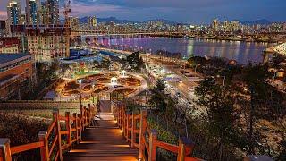 Gangnam Walk and Beautiful Night View of Seoul City  Korea Solo Travel 4K HDR