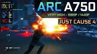 Just Cause 4 - Arc A750  Very High - 1080P  1440P