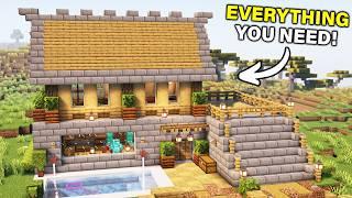 Minecraft Easy Survival House Build Tutorial 