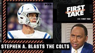 Stephen A. isnt praising the Vikings...hes putting the Colts on blast   First Take