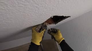 Removing Bathroom Exhaust Fan Housing without cutting drywall Painful to watch