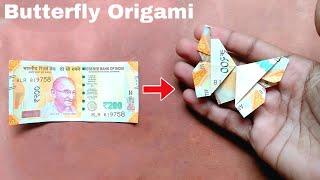 Easy 200rs Origami Tutorial - How to make Paper Butterfly - origami butterfly-  Make At Home