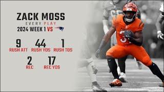 Zack Moss Week 1 Replay Every Run Target and Catch vs New England Patriots