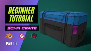 Sci-fi Crate FULL TUTORIAL for Beginners  Texturing in Substance Painter - PT.5