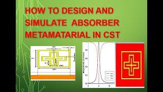 How to Design and simulate Absorber Metamaterial  unit cell in CST