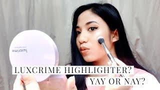 LUXCRIME ULTRA HIGHLIGHTER SHADE MILKY WAY REVIEW 