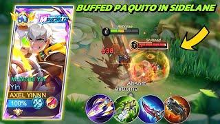 HOW TO COUNTER PRO BUFFED PAQUITO IN SIDELANE WITH YIN  YIN BEST SIDELANE BUILD  MOBILE LEGENDS