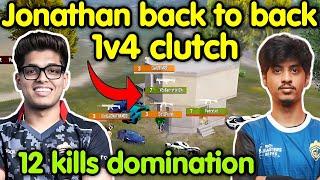 Jonathan back to back 1v4 clutch  Godlike 12 kills domination 