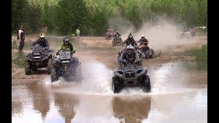 MUD Races in career with water on ATV 4x4 KURKLECIU ZIEDAS ROKISKIS. The Second Round