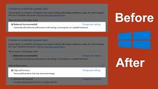 How to Enable Windows 10 Missing  High Performance Power Plan