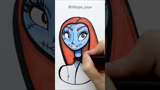 How to color Sally - The Nightmare Before Christmas - Step by step  #halloweenart #art