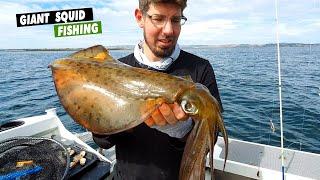 Fishing Western Port Bay chasing BIG SQUID in Shallow Reefs