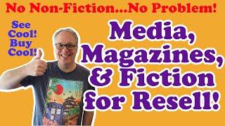 Media Magazines and Fiction Book Finds for Resell  Old School Scores Sans Non Fiction