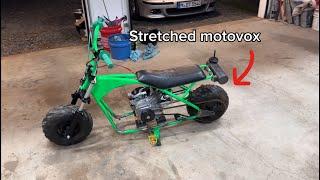 Predator 212cc powered motovox Stretched frame