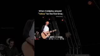 Coldplay sings the Yellow for the first time. #concert #live #music