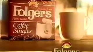 Folgers Coffee Singles commercial version 1 - 1995