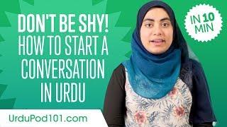 Dont Be Shy How to Start a Conversation in Urdu