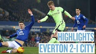 HIGHLIGHTS  Everton 2-1 City  Capital One Cup Semi Final 1st Leg