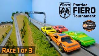 Pontiac Fiero Tournament Race 1 of 3 Downhill Diecast Racing