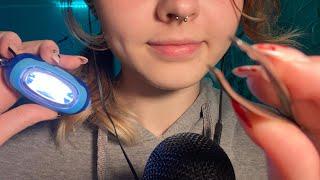 ASMR  Something is stuck in your eye ️  Mic brushing clicky sounds layered sounds