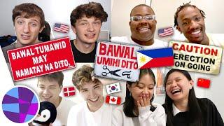 FOREIGNERS REACT TO FUNNY SIGNS IN THE PHILIPPINES   ELs Planet