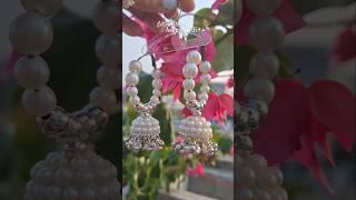 Handmade hoop jhhumka earrings 🪞🫧️#diy #handmade #earrings #shorts #shortvideo #youtube #video