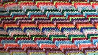 Рельефный 3D узор крючком. Groovyghan. A relief pattern crocheted. Вяжем с Оксаной Валерьевной.