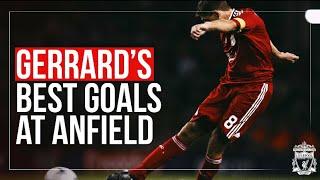 Steven Gerrards BEST GOALS at Anfield  Long-range rockets solo runs free-kicks