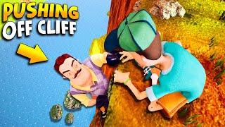 Pushing The Neighbor OFF A CLIFF  Hello Neighbor Gameplay Mods