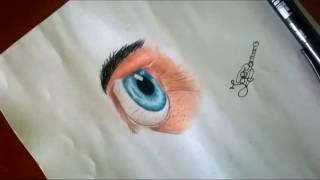 Drawing Realistic Eye  Desenhando Olho Realista