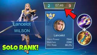 GLOBAL LANCELOT SUPER INTENSE SOLO RANK HARD CARRY MATCH FULL GAMEPLAY - MLBB