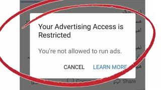 Fix Your Advertising Access is Restricted Facebook Page Problem