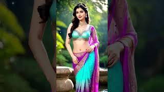 Ai generated Indian model in a saree dressed as princess #modelling  #shorts #outdoors
