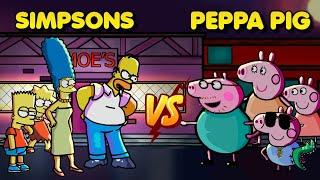 Friday Night Funkin - The Simpsons vs Peppa Pig Unlikely Rivals - Family Rivals