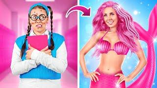 From Nerd to Princess Mermaid Beauty Makeover Hacks and Gadgets  Back to school by Ha Hack