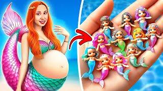 Mermaid Has Tiny Babies *Amazing Barbie Makeover For Rich and Poor*