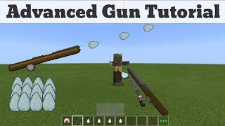 How to make a Rifle Gun in Minecraft PE Tutorial Command Block Creation no mod