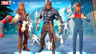 JACK SPARROW doing Funny Built-In Emotes - Fortnite x Pirates of the Caribbean