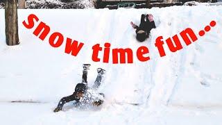 Snow time fun.️#Heavy snow#snow time#fun timekids having fun in the snow.#playing in the snow.