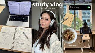 STUDY VLOG   productive days in my life university days mid-term exams finishing assignments