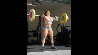 Gorgeous  Woman Weight Training Hard Outside ️