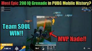 Most Epic Grenade in PUBG Mobile History = Team SOUL Chicken Dinner PMCO Global Finals Day 2