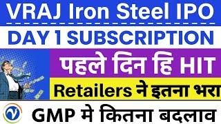 Vraj Iron and Steel IPO Day 2 Subscription Status  Vraj Iron and Steel IPO GMP