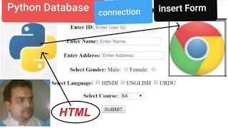 Python Databasemysql connection Using XAMPP with HTML-Form