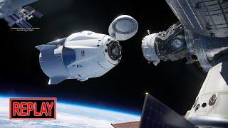 REPLAY SpaceX Dragon CRS 30 cargo arrives at ISS 23 Mar 2024